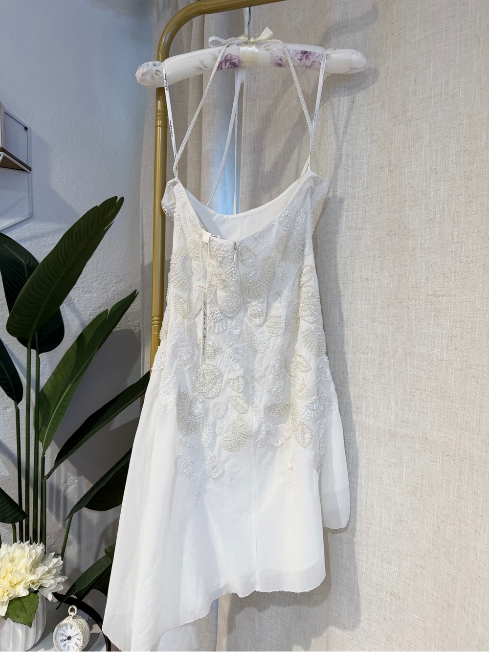 ✨ RARE ✨ For Love & Lemons Seaside Treasure 🐚 Beaded Midi Dress 🌊 Size 0 NWT - Picture 12 of 13